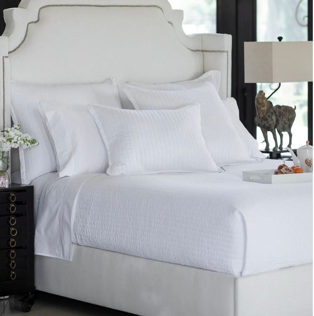 Tessa Quilted Coverlet- White Linen-King