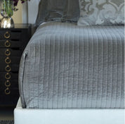 Aria Quilted Coverlet- LT Grey-King