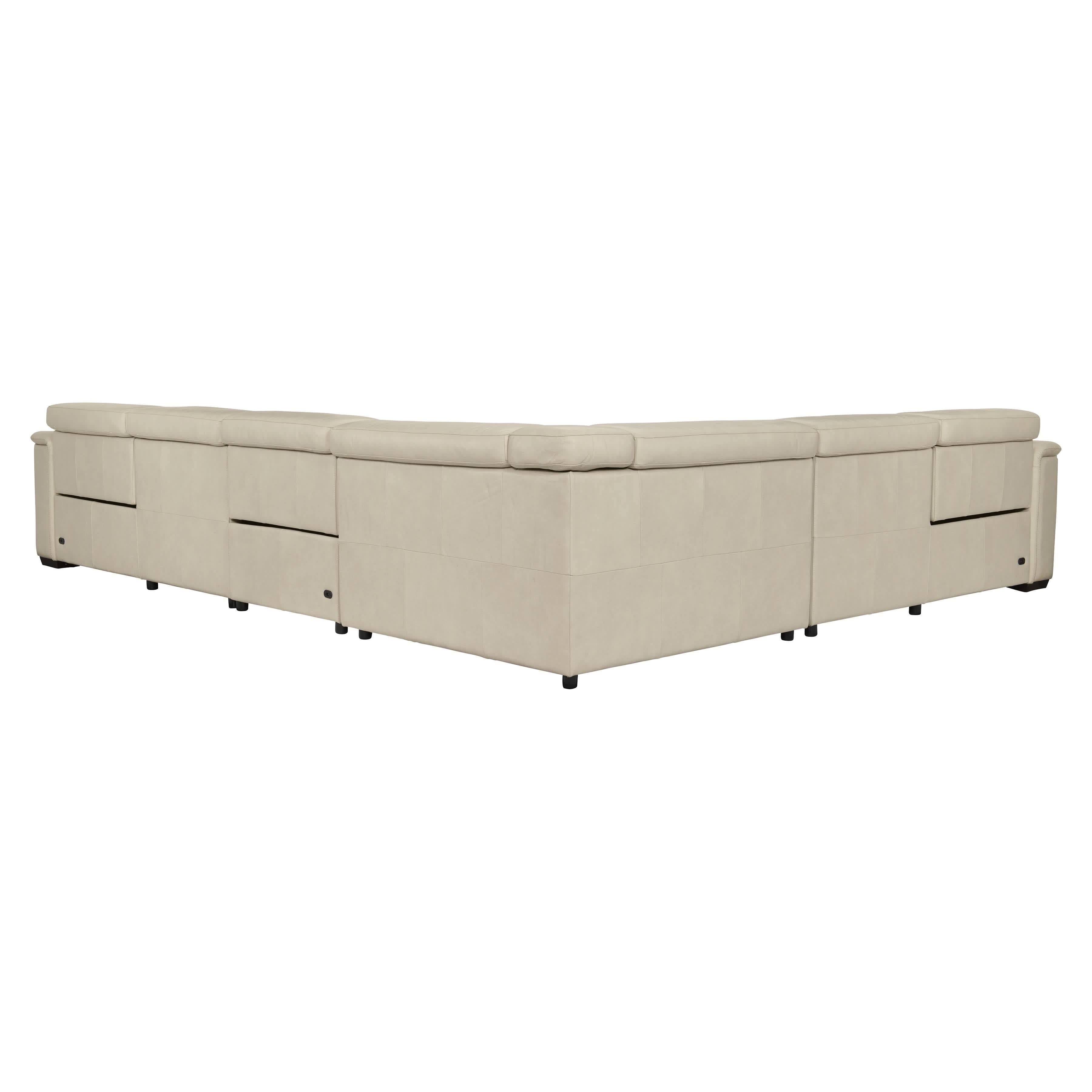 Lioni Leather Power Motion Sectional