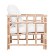 BAYU OPEN SQUARE LATTICE FRAME RATTAN OCCASIONAL CHAIR