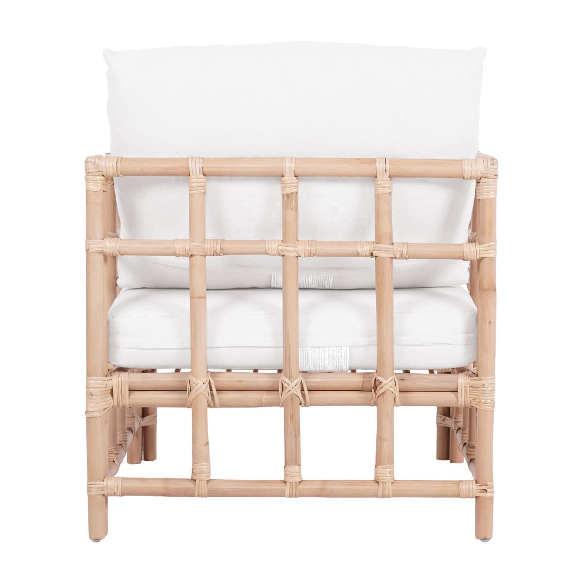 BAYU OPEN SQUARE LATTICE FRAME RATTAN OCCASIONAL CHAIR