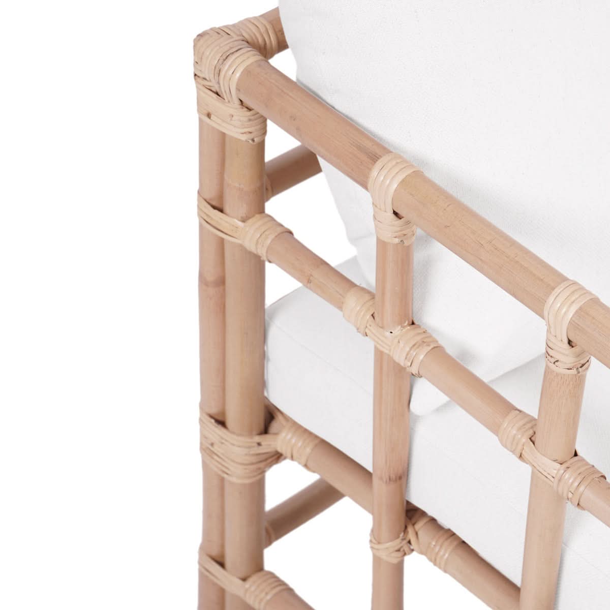 BAYU OPEN SQUARE LATTICE FRAME RATTAN OCCASIONAL CHAIR