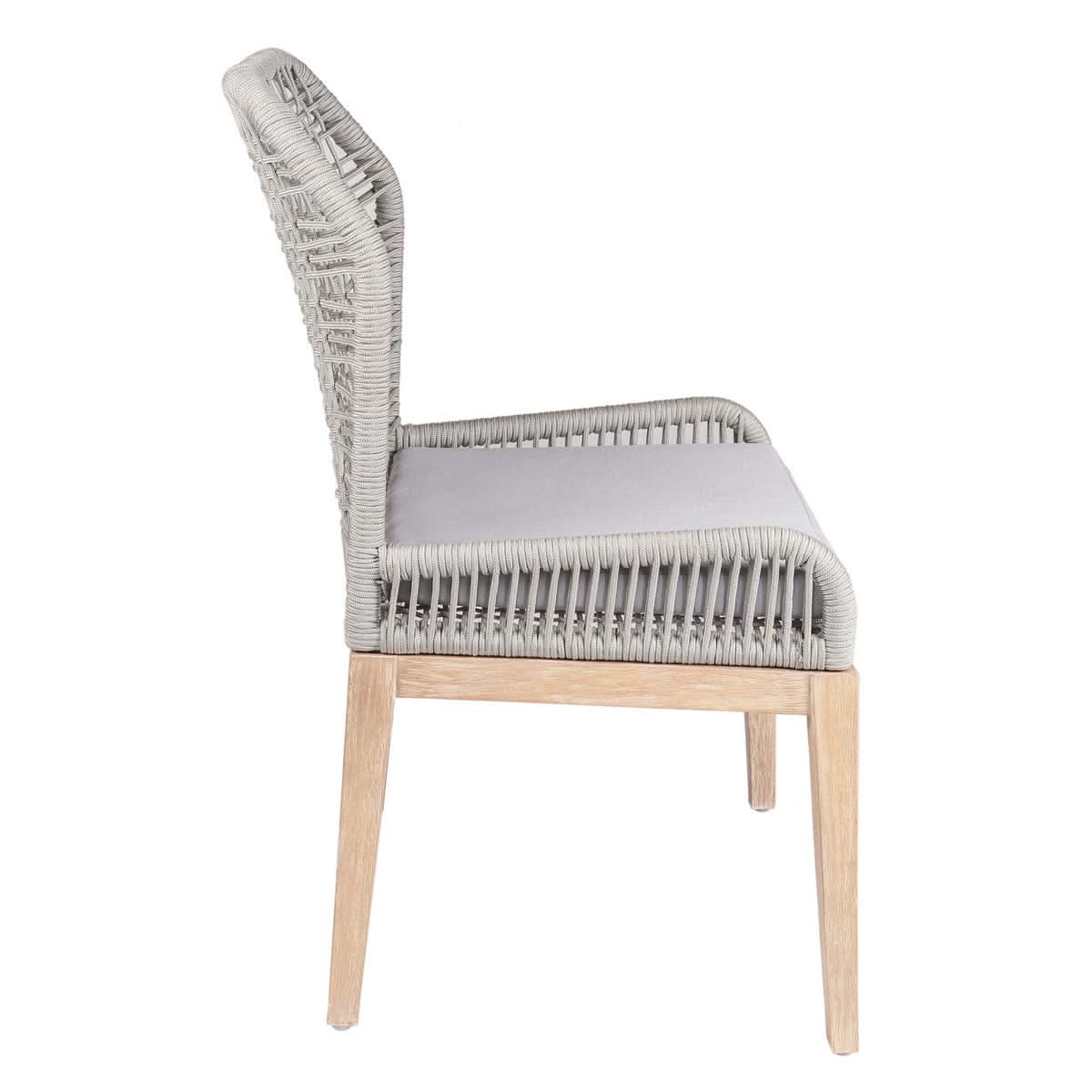VEGA WOVEN SIDE CHAIR, KD, GREY