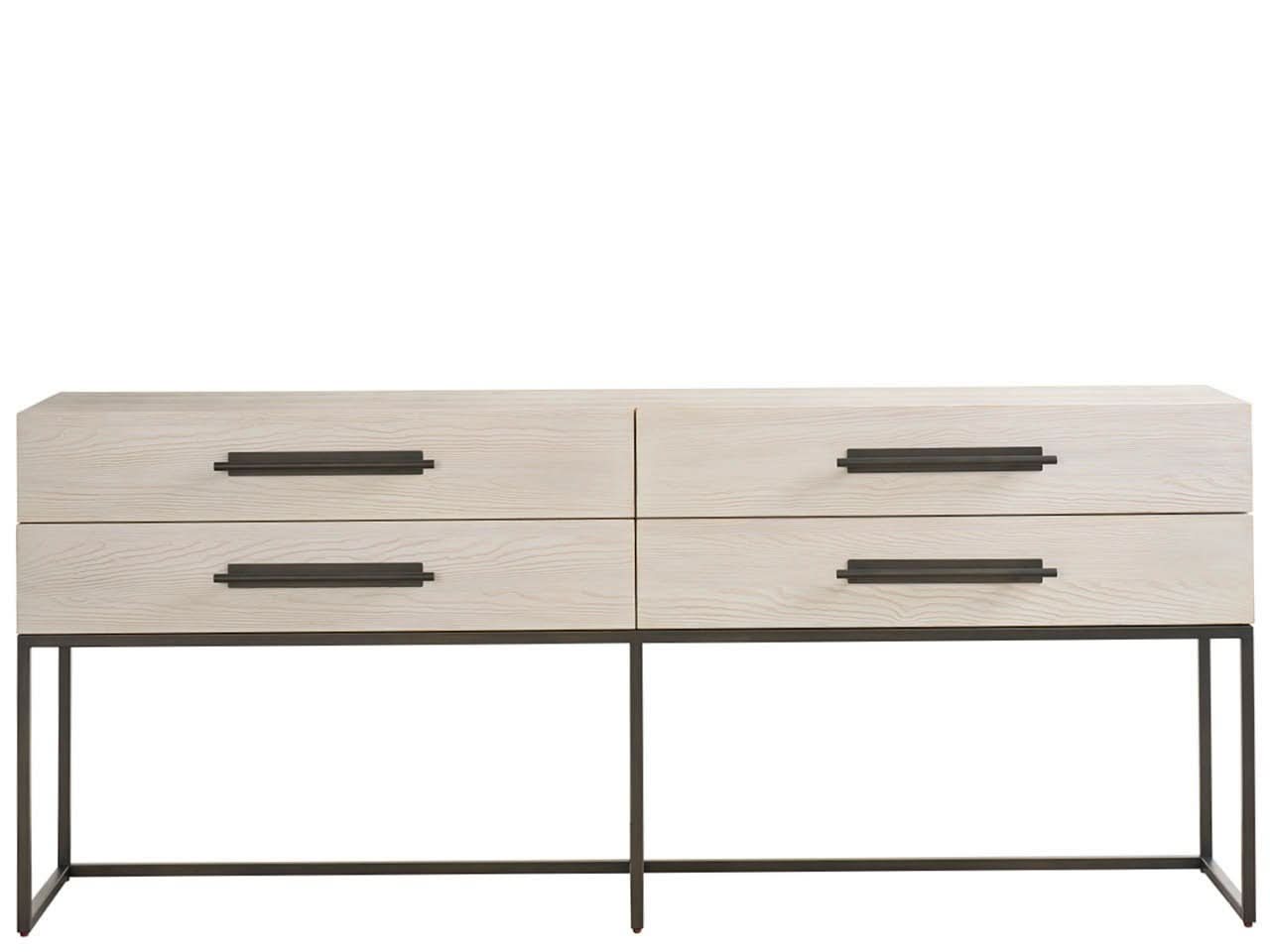 River Rock Metal Base Console