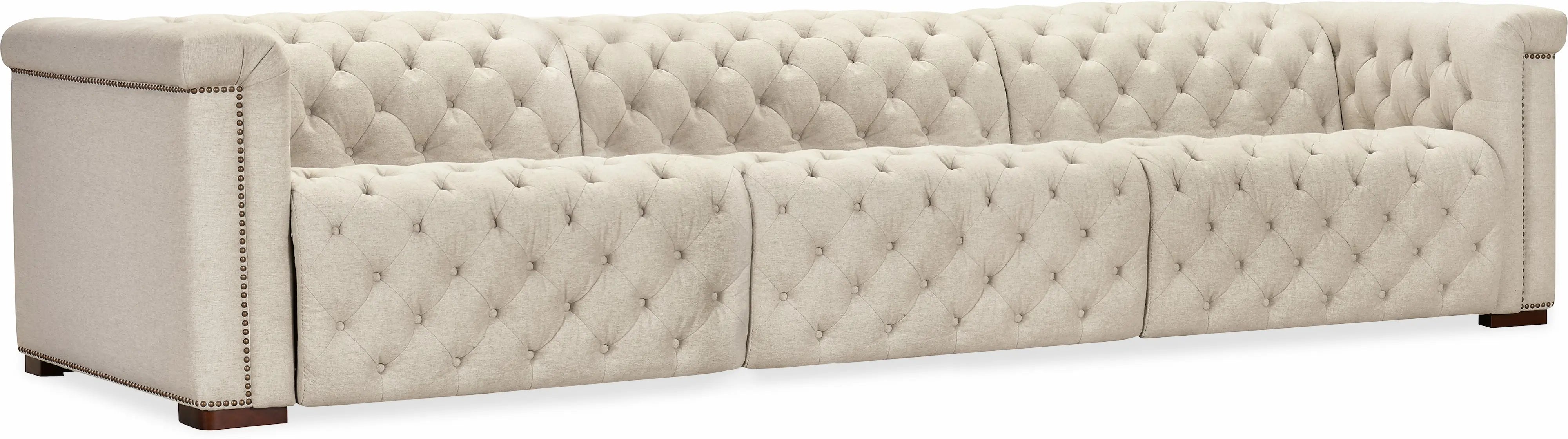 Savion Deux 3 Seat Sofa with Two Power Recliners and Three Power Headrests