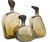 Arteriors Home Calhoun Decanters – Set of 3, Glass & Leather