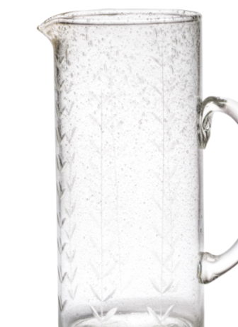 Zodax Tuscan Handmade Etched Glass – Pitcher