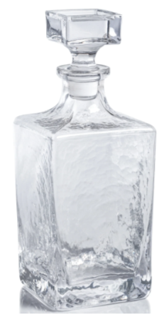 Zodax Punta Mita Hammered Glass Decanter