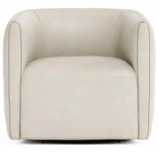 Bernhardt Aline Leather Swivel Chair – Modern Barrel Armchair