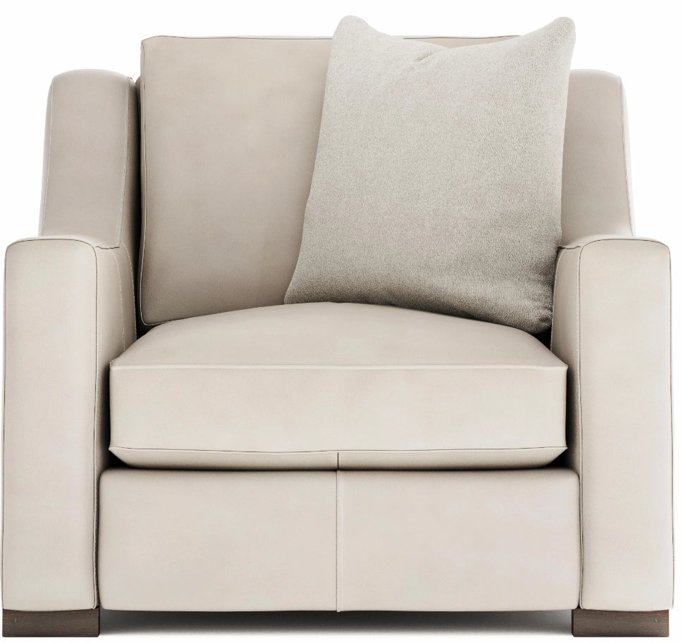 Bernhardt Germain Leather Chair – Modern Top-Grain Leather Accent Chair