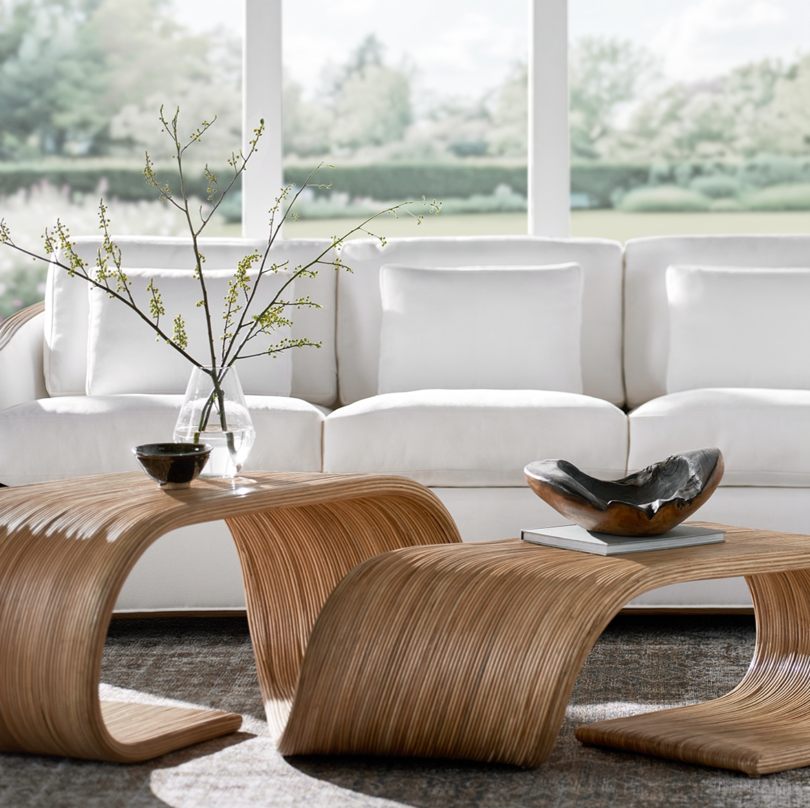 ALLEGRO RATTAN COFFEE TABLE, NATURAL