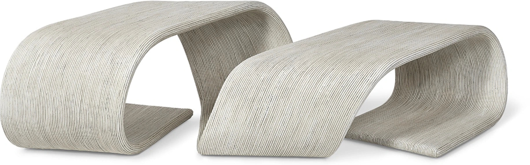 ALLEGRO RATTAN COFFEE TABLE, WHITE