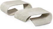 ALLEGRO RATTAN COFFEE TABLE, WHITE