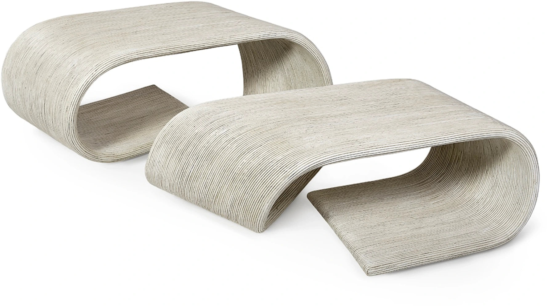 ALLEGRO RATTAN COFFEE TABLE, WHITE