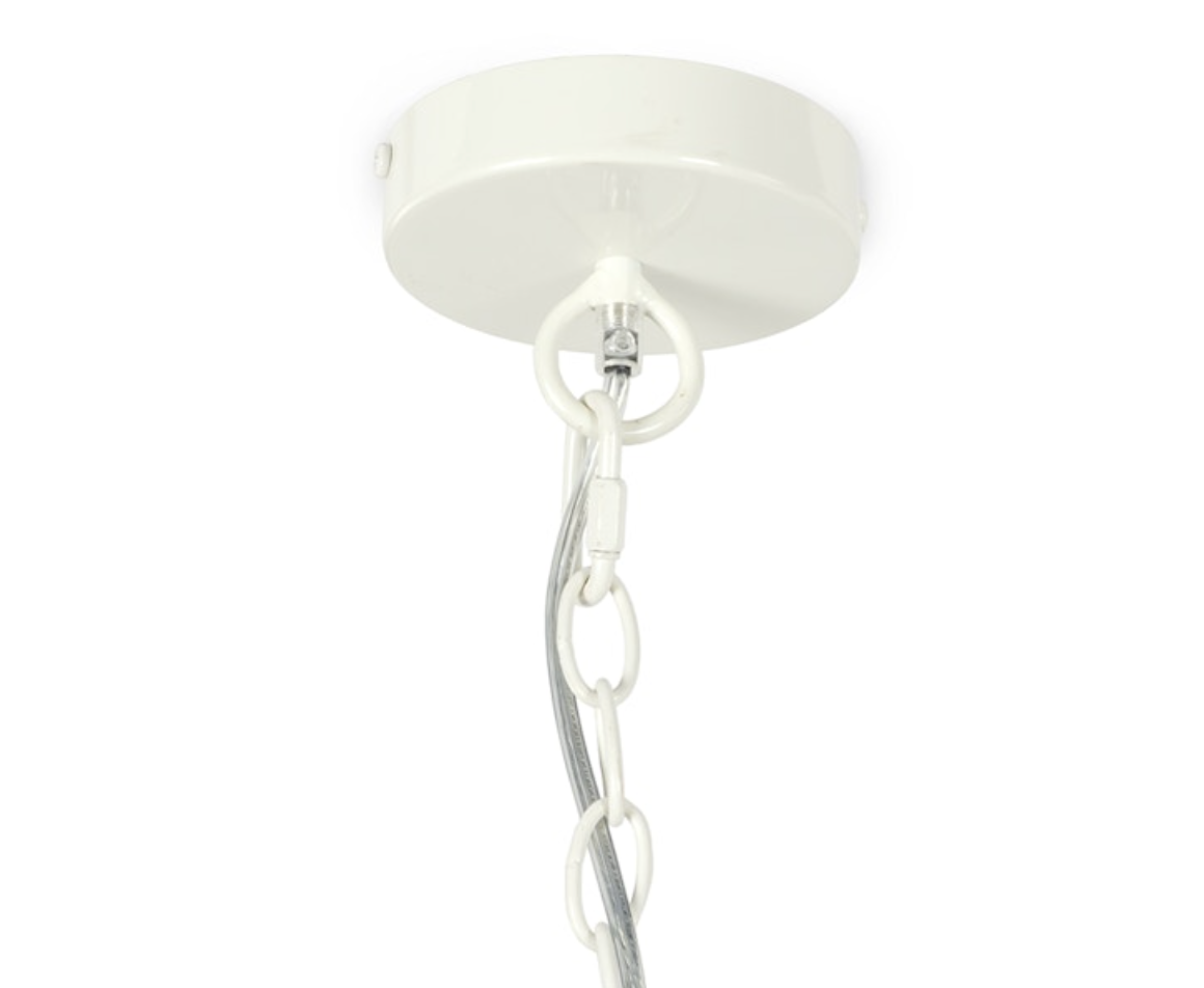 MADERA COCO CHANDELIER, WHITE
