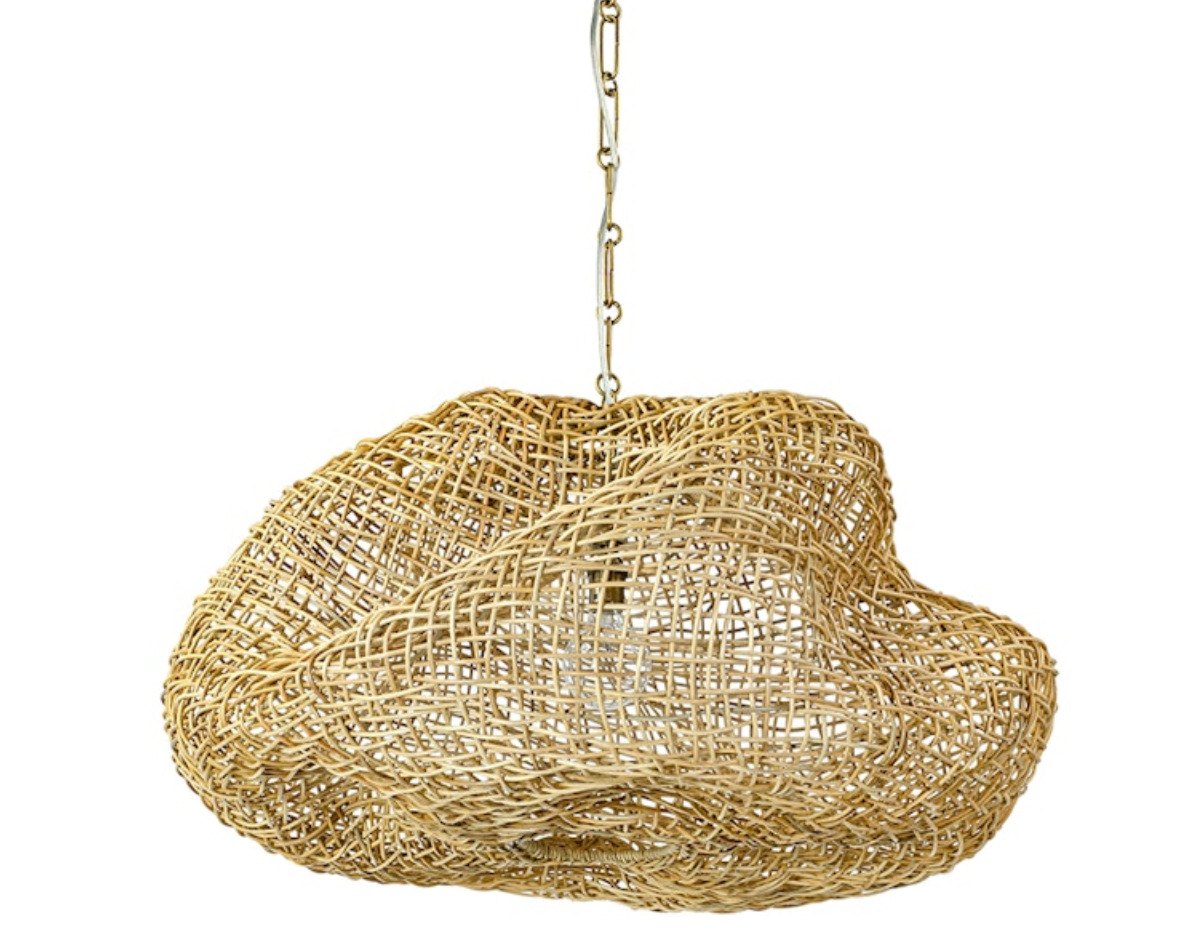 ANDORRA WICKER PENDANT, SMALL NATURAL