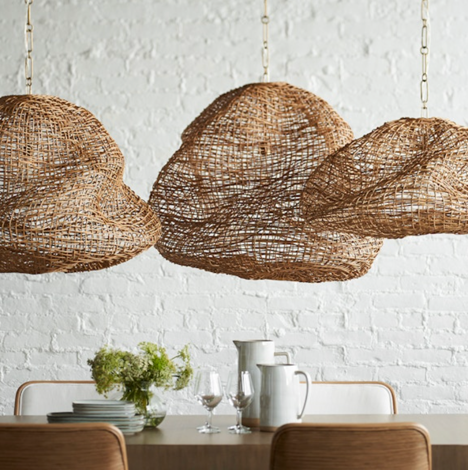 ANDORRA WICKER PENDANT, MEDIUM NATURAL
