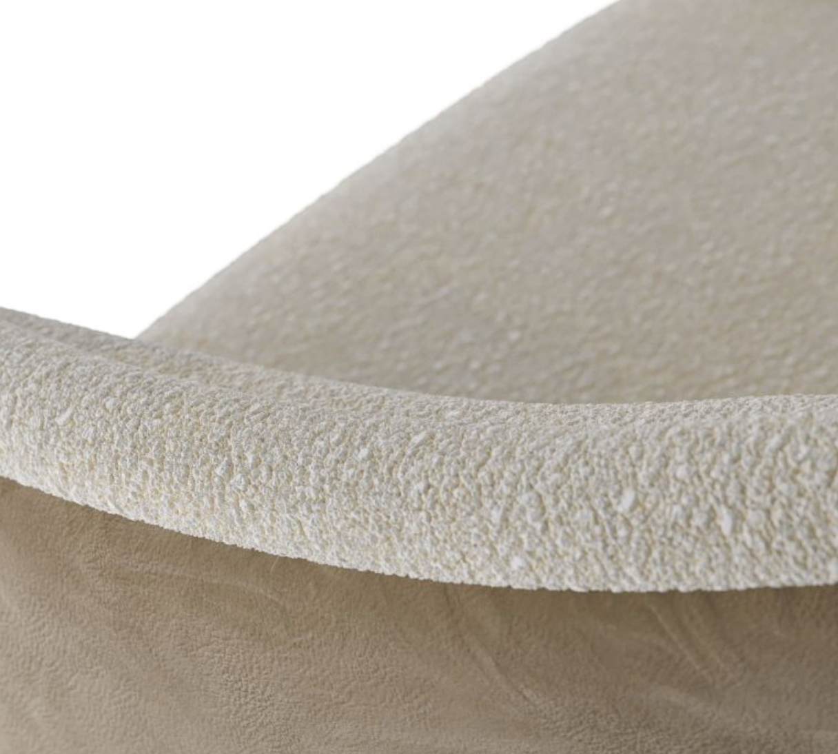 Arteriors Aljona Swivel Chair – Cream Sherpa & Oyster Leather