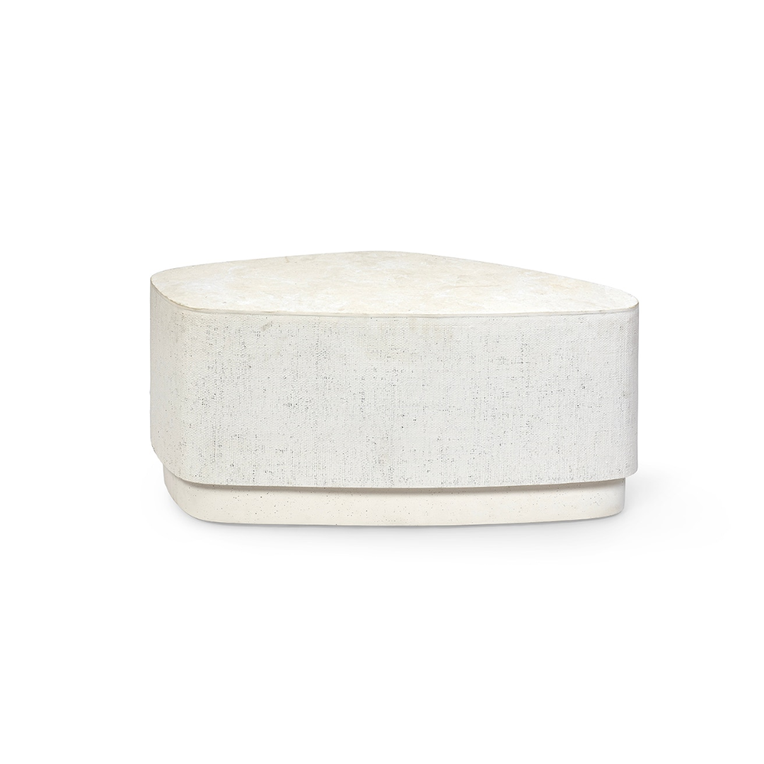 HOLLAND OUTDOOR COFFEE TABLE SHORT, WHITE