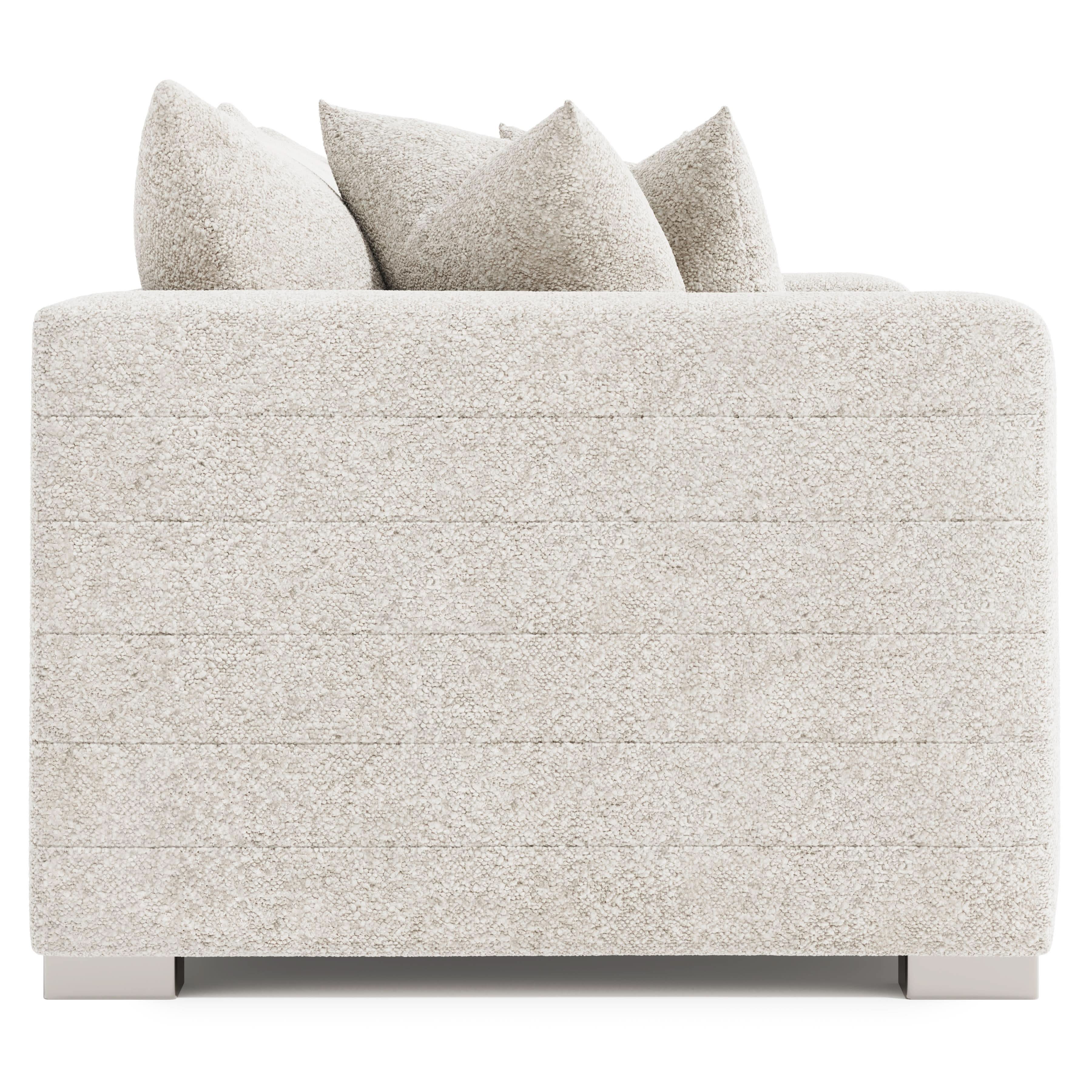 Helena Fabric Sofa Metal Foot
