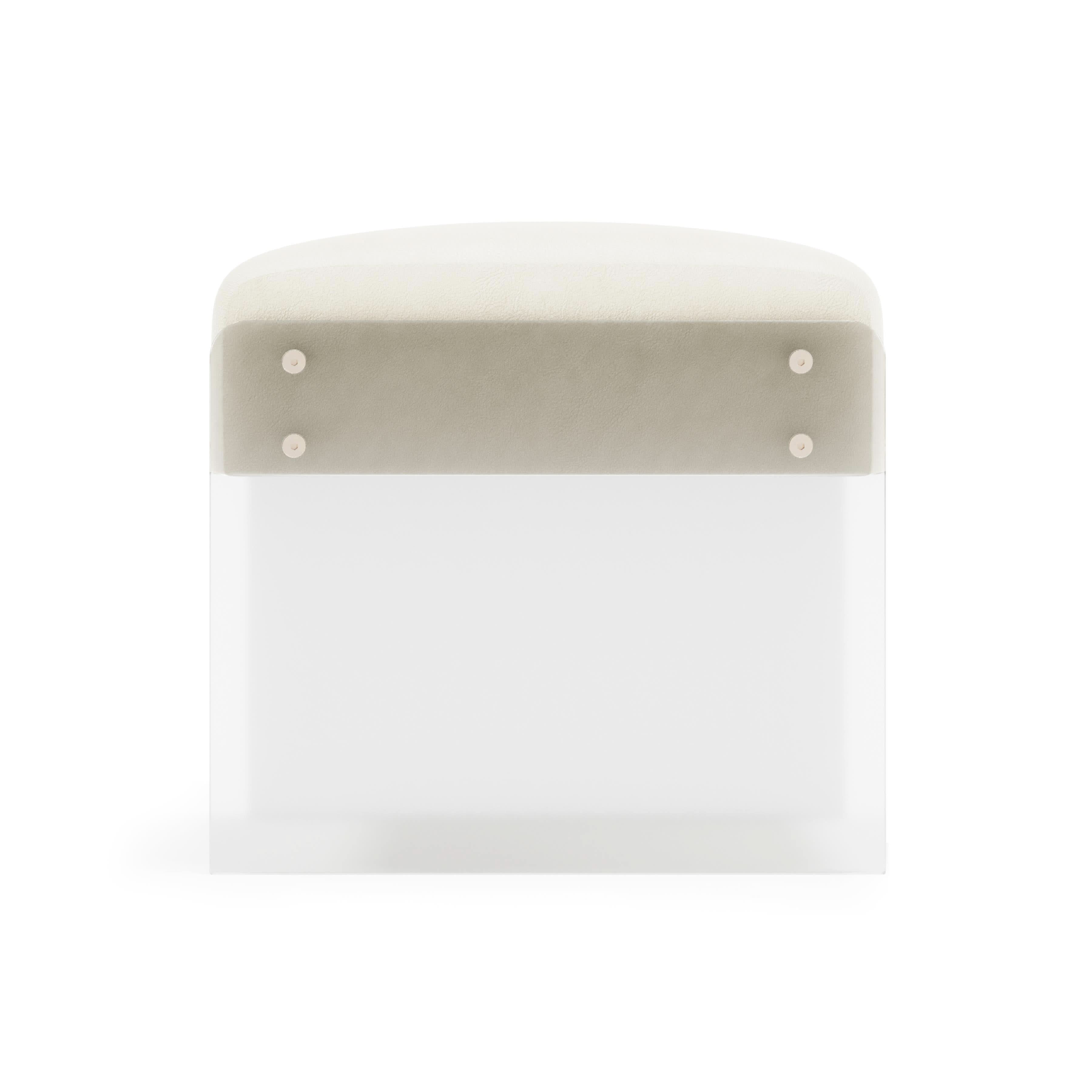 Jasper Leather Ottoman