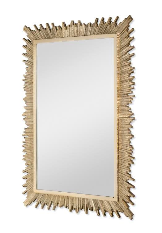 Century Ember Wall Mirror – Modern Black Metal Frame