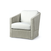 CARMINE OUTDOOR SWIVEL LOUNGE CHAIR, LIGHT FOG